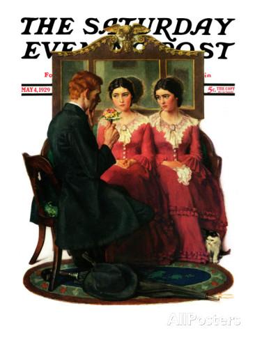 norman-rockwell-man-courting-two-sisters-saturday-evening-post-cover-may-4-1929