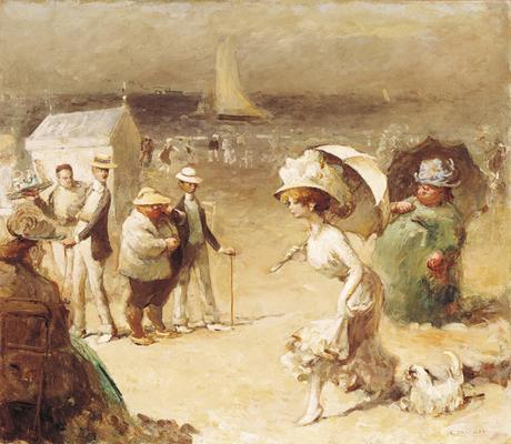 Trigoulet Eugène Elegantes sur la plage de Berck
