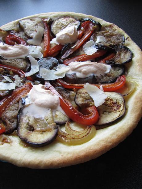 Tarte Tatin aubergine et poivron, crème au paprika. [Battle Food #45]