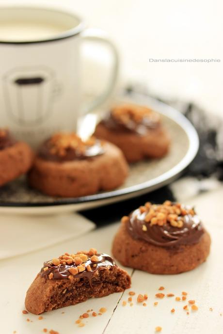 Biscuits fourrés cacao, noisettes & pâte à tartiner