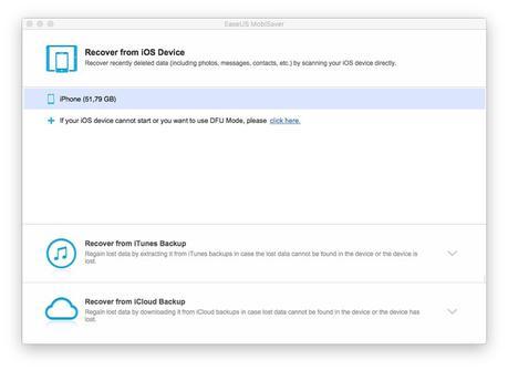 MobiSaver récupère vos données sous iOS 10