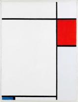 1927, Piet Mondrian : Composition with Red, Blue and Grey
