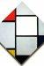 1924-25, Piet Mondrian : Lozenge Compostion with Red, Gray, Blue, Yellow and Black