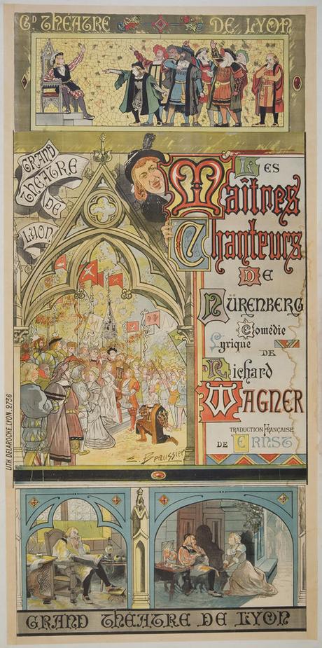 Les Maîtres chanteurs de Nuremberg, une affiche d'Emile Beaussier pour le Grand théâtre de Lyon