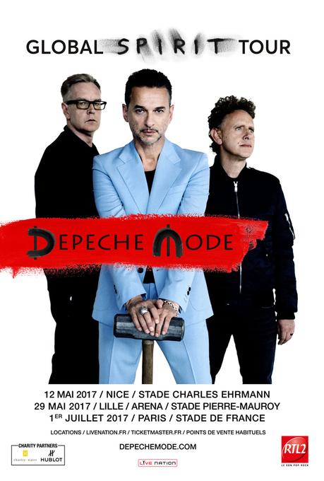 DEPECHE MODE - en Concert en France pour 3 dates exceptionnelles Le 12 Mai 2017 à Nice, le 29 Mai à Lille, le 01 Juillet à Paris