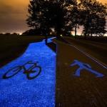 BIKE :  Une piste lumineuse pour les cyclistes