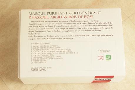 masque purifiant et régénérant Rhassoul, argile et bois de rose Mycosmetik