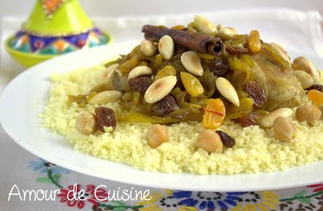 Couscous tfaya aux raisins secs et oignons caramélisés Le Blog cuisine de