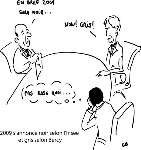2009 s’annonce noir selon l’Insee et gris selon Bercy