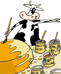 vache qui peint un fromage