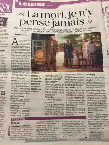 Robert Hirsch Avant de s'envoler au Théâtre de L'Oeuvre