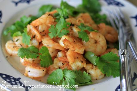 Crevettes grillées à la Coriandre