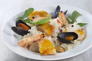 French, seafood sauerkraut dish