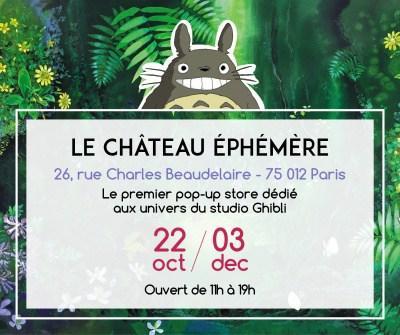 Le Château Ephémère, un pop-up store parisien dédié à l’univers Ghibli