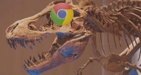 Astuce Google Chrome: un tyrannosaure caché derrière Internet!