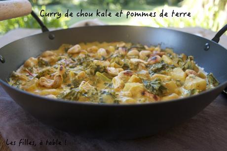 Curry de chou kale, pommes de terre et noix de cajou