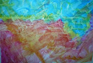 AQUARELLES SUR RECUP D'AFFICHES PLASTIFIES: EFFET YUPPO! 2016