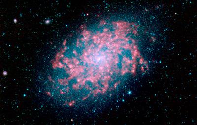 Image of Galaxy NGC 7793 taken by the Spitzer Space Telescope