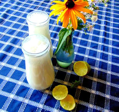Breuvage au lait de coco et à la lime