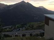 Heure d'hiver soir montagne