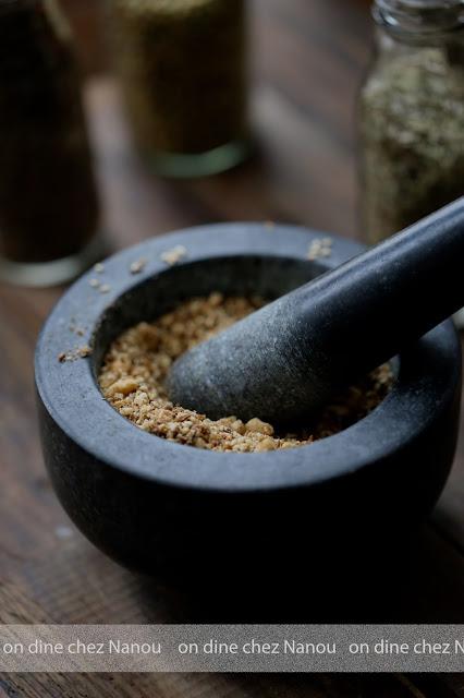 Soupe de Butternut et  dukkah  aux noisettes