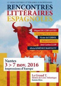 Rencontres littéraires espagnoles Nantes novembre 2016