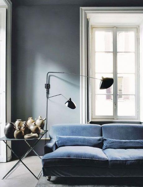 Collectif Project Inside / Du bleu nuit pour un sofa /