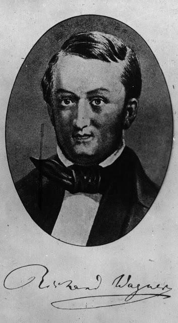 Portrait du jeune Wagner  réalisé par Ernst Benedikt Kietz
