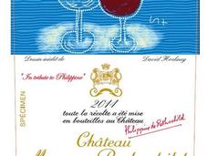 David Hockney illustre l’étiquette Château Mouton Rothschild 2014