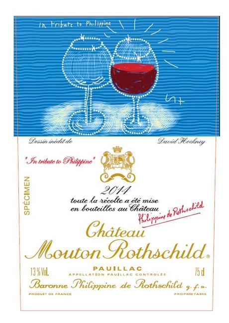 Etiquette specimen Ch. Mouton Rothschild 2014