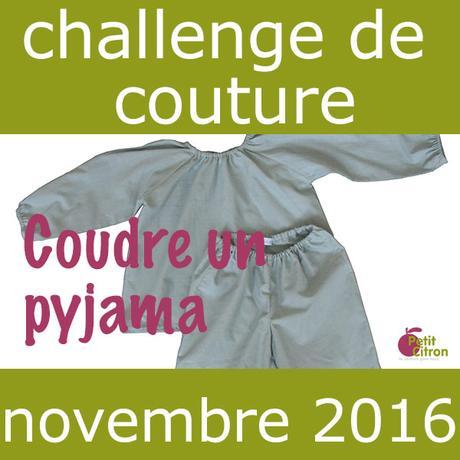 Participez au challenge du mois de novembre : les pyjamas #challengecouturepyjamas
