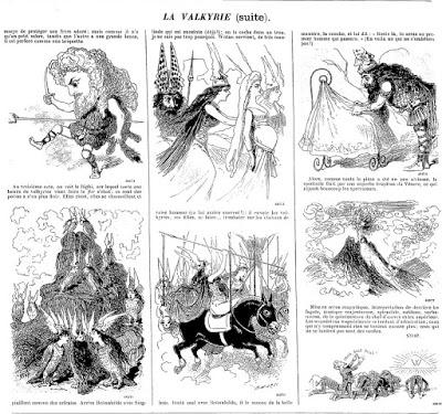 La Valkyrie expliquée aux Français en 1893, une bande dessinée du Journal amusant par Stop et Michelet