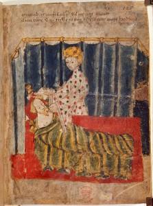 Illustration from the only surviving manuscript of Sir Gawain and the Green ...