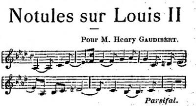 Notules sur Louis II, un article poétique et musical par J. Mathorez (1894)