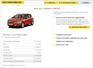 Opel Meriva - Offre en ligne