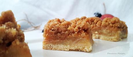 Carrés Pommes caramélisées Crumble dans DESSERTS carre-citron