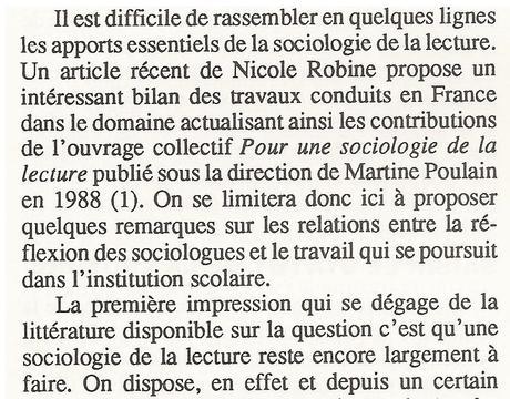 Note sur la sociologie de la lecture (1991)