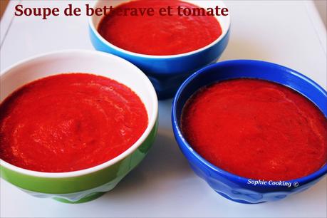 Soupe de betterave et tomate