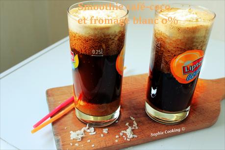 Smoothie café-coco et fromage blanc 0%