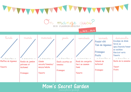 On mange quoi ? Du 14/11 au 20/11