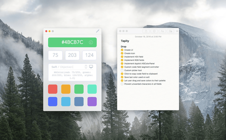 Drop Color Picker contrôle les couleurs du Mac avec Touch Bar