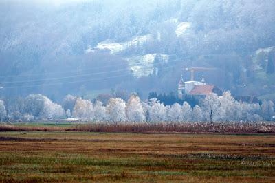 Frimas d'automne sur la route de Kochel à Murnau