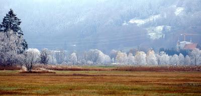 Frimas d'automne sur la route de Kochel à Murnau