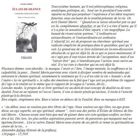 Témoignage sur deux livres de Daniel Morin