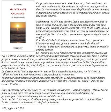 Témoignage sur deux livres de Daniel Morin