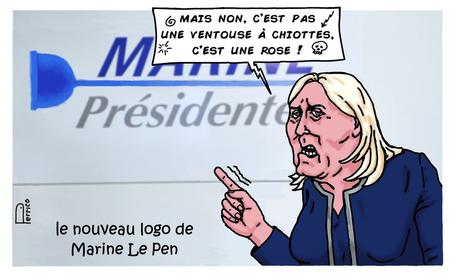 la rose bleue de Marine Le Pen