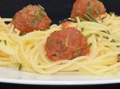 Spaghetti sans gluten boulettes sauce tomates.