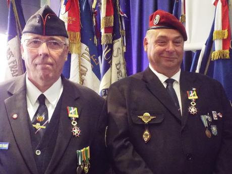 le Président Paul DEMARCHI et son Porte Drapeau à l'Honneur