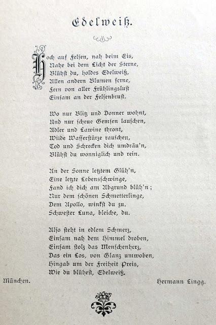 Edelweiss, un livre de poésies recueillies par Karl Zettel