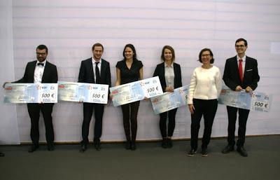 4 ingénieurs et 1 architecte diplômés de l'INSA Strasbourg, récompensés par EDF et ES, pour leur projet de fin d'études
